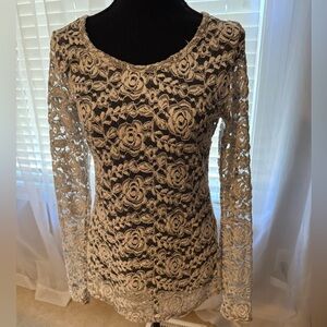 Maurices Ivory Lace Long Sleeve Top